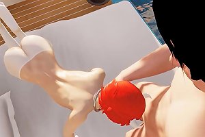 Juicy Virtual 3d Redhead With Small Tits Fucks And Sucks
